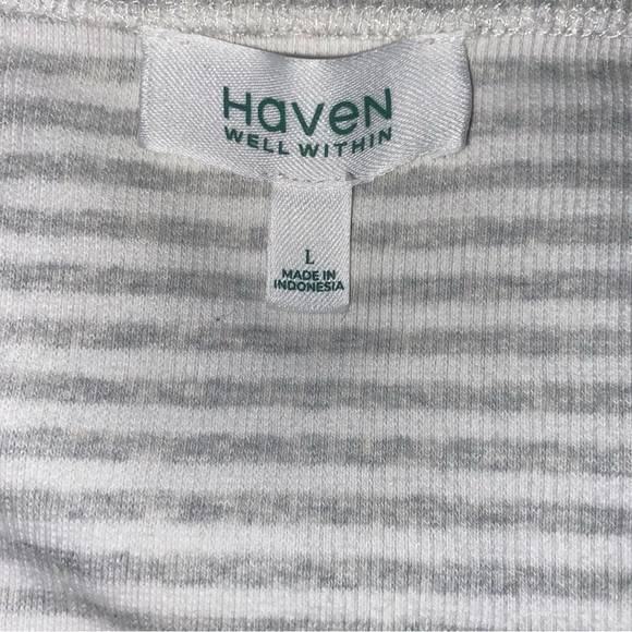 Haven Well Within Striped Long Sleeve Top Size Large - Picture 6 of 8